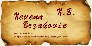 Nevena Brzaković vizit kartica